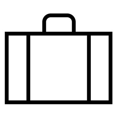 İnce çizgi sivri vektör simgesi / çanta, bagaj, iş seyahati