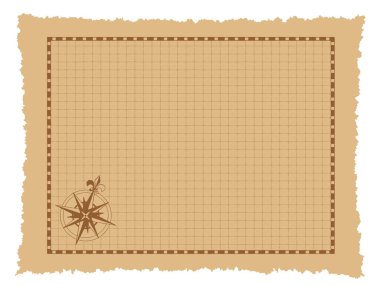 Vintage harita şablon vektör çizimi