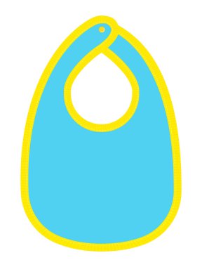 Bebek önlüğü vektör şablonu çizimi (boş / tasarım alanı)