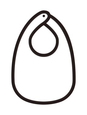 Bebek önlüğü vektör şablonu çizimi (boş / tasarım alanı)