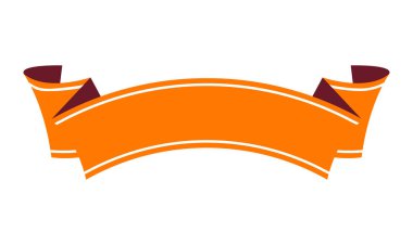 kurdele pankartı düz vektör illüstrasyonuName