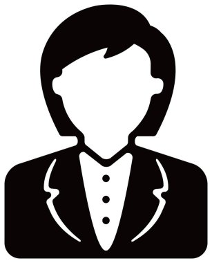 Kadın işçi, kadın işadamı / avatar ikonu çizimi (üst gövde)