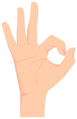 Kadın el hareketi (el işareti) vektör çizimi / ok işareti