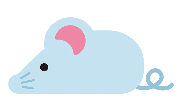 Proste Płaski Charakter Ilustracja Myszy Szczur — Wektor stockowy
