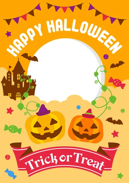 Halloween Silhouette Hintergrund Vektor Illustration Design Von Plakaten Flyern — Stockvektor