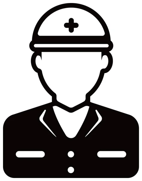 Young Male Worker Avatar Flat Illustration Upper Body Blue Collar — Stock Vector