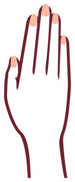 Kobieta Ręka Gest Znak Ręki Wektor Ilustracja — Wektor stockowy