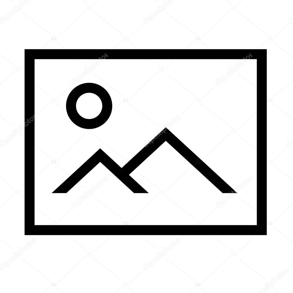 thin line sharp vector icon / image, picture, photo