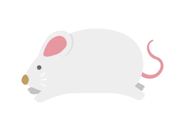 Εκτέλεση Απεικόνισης Ποντικιού Για Την Ευχετήρια Κάρτα Του Νέου Έτους — Διανυσματικό Αρχείο