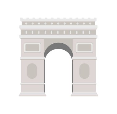 Arc de Triomphe - Fransa, Paris / Dünya 'nın ünlü binaları vektör illüstrasyonu.