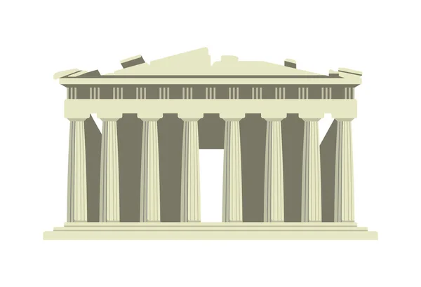 Templo Partenón Grecia Ilustración Vectores Edificios Famosos Del Mundo — Vector de stock