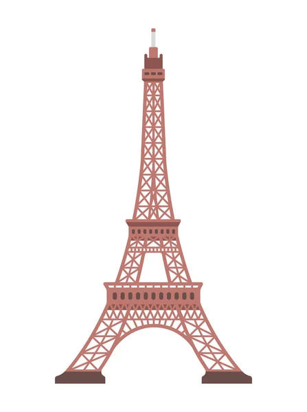 Ейфелева Вежа Франція Париж Світ Знаменитих Будівель Векторна Ілюстрація — стоковий вектор