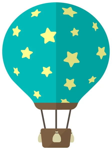 熱気球フラットベクトル図 — ストックベクタ
