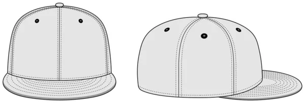 Modelo Boné Beisebol Ilustração Vetorial — Vetor de Stock