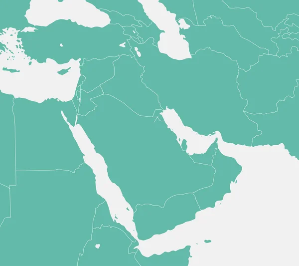 アラブ諸国地図 テキストなし — ストックベクタ