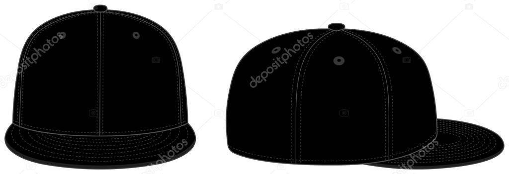 Baseball cap template vector illustration