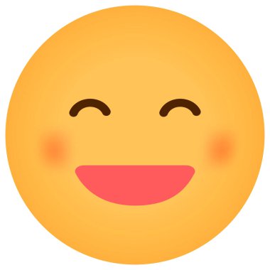 Çizgi film yüz ifadeleri vektör çizimi / gülümsemesi