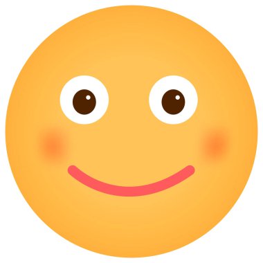 Çizgi film yüz ifadeleri vektör çizimi / gülümsemesi