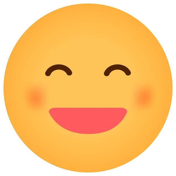 Κινούμενο Πρόσωπο Emoticon Διανυσματική Απεικόνιση Χαμογελώντας — Διανυσματικό Αρχείο