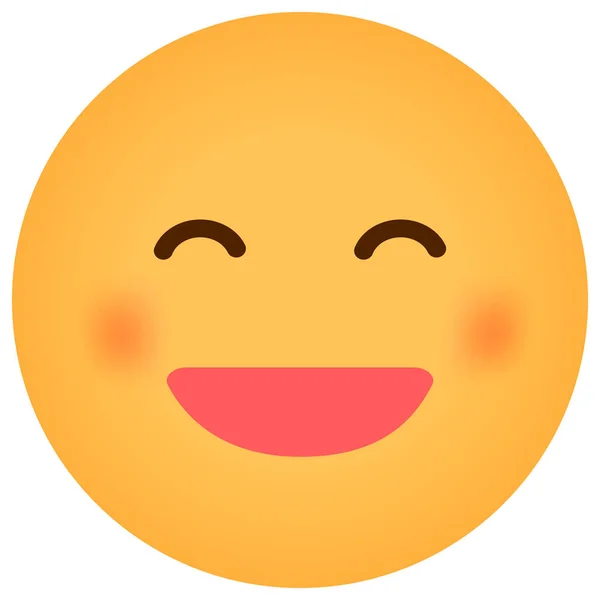 Cartoon Face Emoticon Vector Illustration Smiling — 스톡 벡터