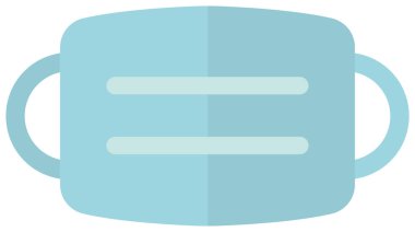 Yüz maskesi vektör çizimi (corona virüsü, covid-19 )