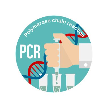 PCR (Polimeraz zincir reaksiyonu) test dairesi illüstrasyonu / Roman koronavirüsü