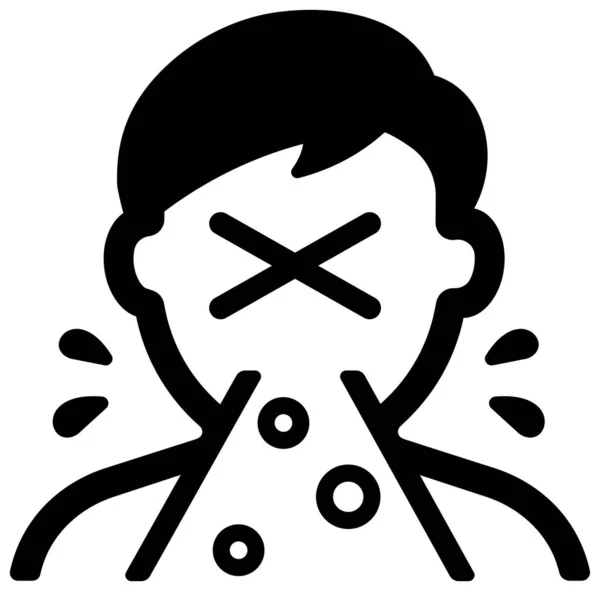 Sneeze Cough Droplet Transmission Vector Icon Illustration Orona Virus Covid — Stockvektor