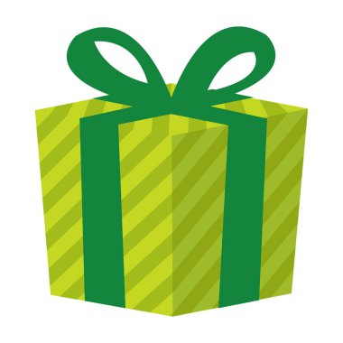 Hediye kutusu (mevcut kutu) düz vektör çizimi