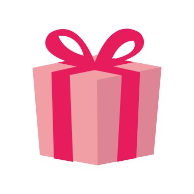 Hediye kutusu (mevcut kutu) düz vektör çizimi