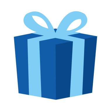 Hediye kutusu (mevcut kutu) düz vektör çizimi