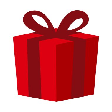 Hediye kutusu (mevcut kutu) düz vektör çizimi