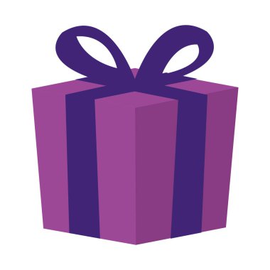 Hediye kutusu (mevcut kutu) düz vektör çizimi