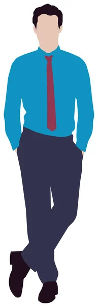 Faceless Standing Man Vector Illustration — Stock Vector