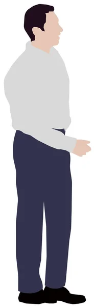 Faceless Standing Man Vector Illustration — Stock Vector
