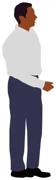 Ilustração Vetor Homem Sem Rosto Pessoas Negras — Vetor de Stock