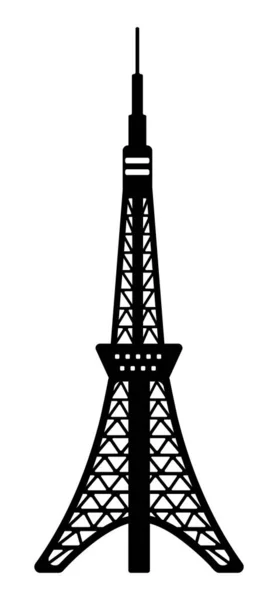 Tokio Toren Tokio Bezienswaardigheid Gebouw Illustratie — Stockvector