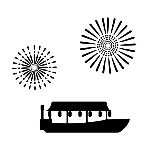 Tokio Woonboot Cruise Illustratie — Stockvector