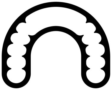 Diş bakımı, Diş İlgili simgeler illüstrasyon / Ağızlık