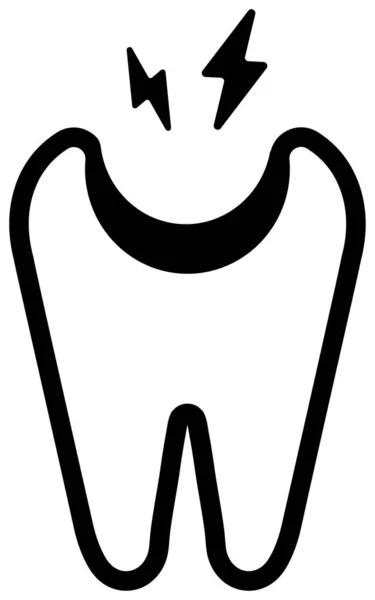 Cuidado Dental Iconos Relacionados Con Los Dientes Ilustración Caries Dental — Archivo Imágenes Vectoriales