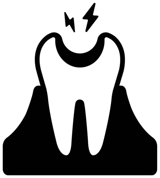 Cuidado Dental Iconos Relacionados Con Los Dientes Ilustración Caries Dental — Archivo Imágenes Vectoriales