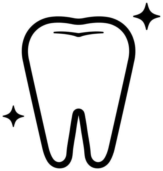 Cuidado Dental Iconos Relacionados Con Los Dientes Ilustración Diente Sano — Archivo Imágenes Vectoriales