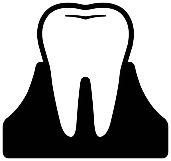 Cuidado Dental Iconos Relacionados Con Los Dientes Ilustración Diente Normal — Archivo Imágenes Vectoriales