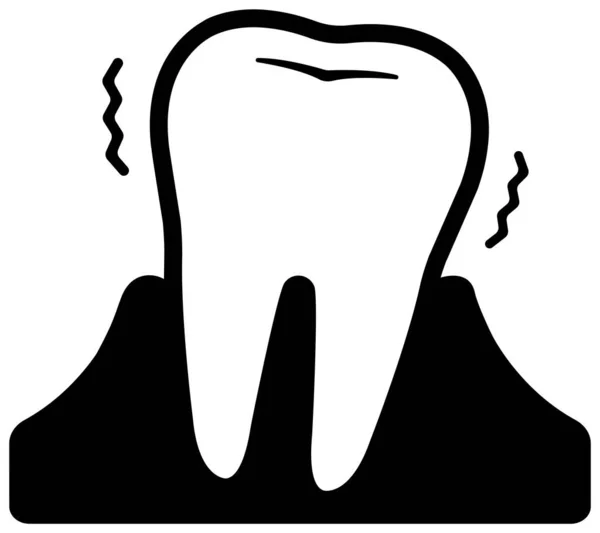 Soins Dentaires Illustration Icônes Liées Aux Dents Maladie Parodontale — Image vectorielle