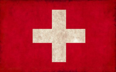 Grunge bayrak illüstrasyonu / İsviçre