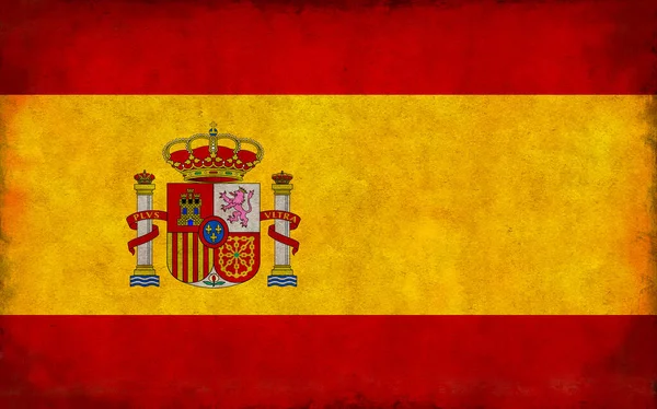 Grunge Country Flagge Illustration Spanien — Stockfoto