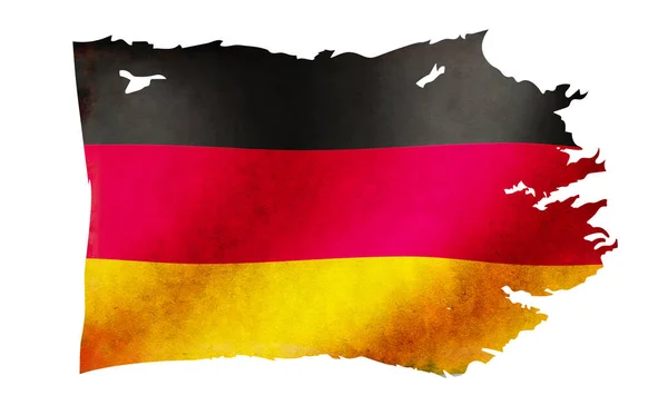 Illustrazione Sporca Lacerata Della Bandiera Nazionale Germania — Foto Stock