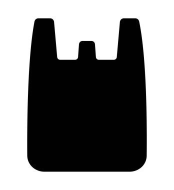 Plastik torba vektör illüstrasyon / ekoloji sembolü