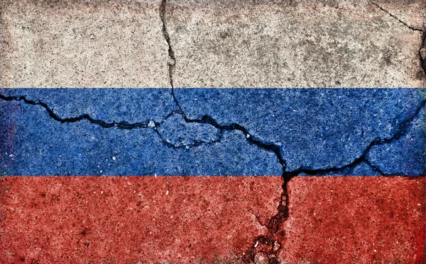 Grunge Country Flag Illustration Cracked Concrete Background Russia — Stock Photo, Image