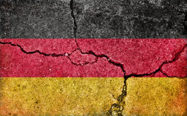 Grunge State Flag Illustration Cracked Concrete Background Germany — 图库照片