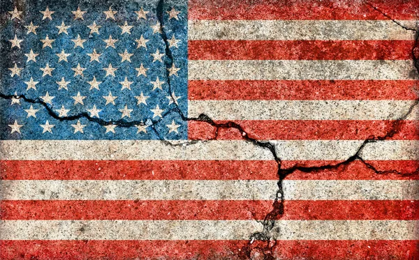 Grunge Country Flag Illustration Cracked Concrete Background Usa United States — Stock Photo, Image
